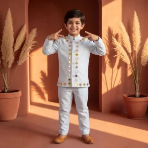 blue jodhpuri dress